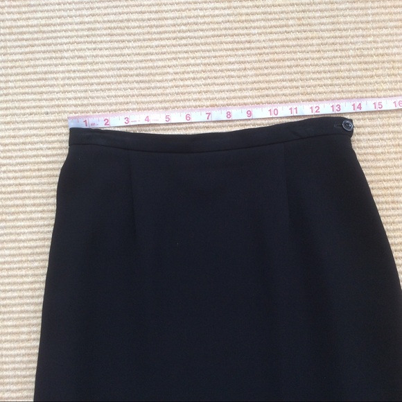 Nordstrom Black Full Length Skirt w/ Slits Size 6 - Picture 3 of 11